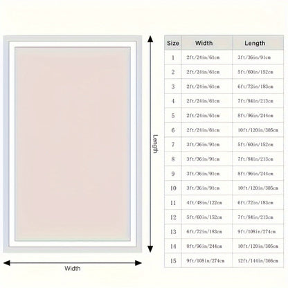 Rectangular Shaggy Area Rug with Four Color Labels and 24 x 35.8-Inch to 94.49 x 118.11-Inch Sizes