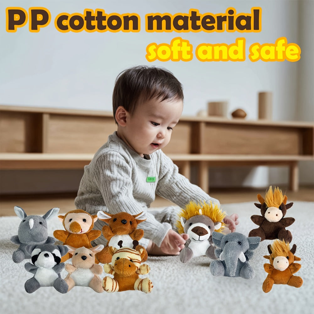 Stuffed Animal Mini Forest Animal Set with 12- or 24-Piece Pack Options for Party Favors and Prizes