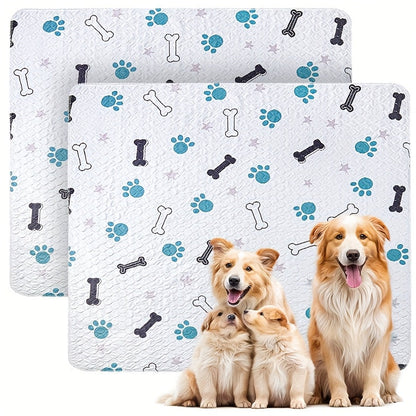 Washable Dog Pee Pads Reusable 4-Layer Absorbent Training Pad - Machine Washable Puppy Pads with Anti-Slip Bottom, Leakproof TPU Coating, Multi-Size for Puppies & Adult Dogs, Whelping & Travel