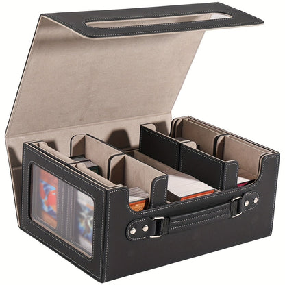 Five-in-One Trading Card Storage Box with Detachable Dividers, Display Windows and Four Colors