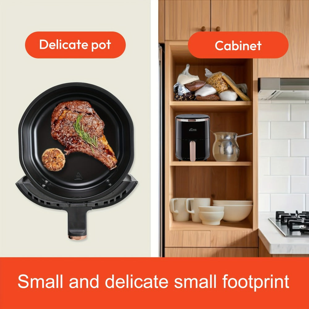 Miraston Air Fryer with Viewing Window, Eight Preset Icons and 3.6Qt or 8.5Qt Black Touchscreen Options
