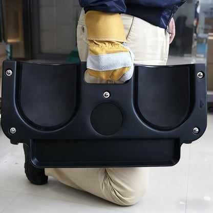 Rolling Knee Pad with Wheels & Built-In Tool Tray - Cushioned Kneeling Platform for Mechanics, Carpenters & Flooring Work