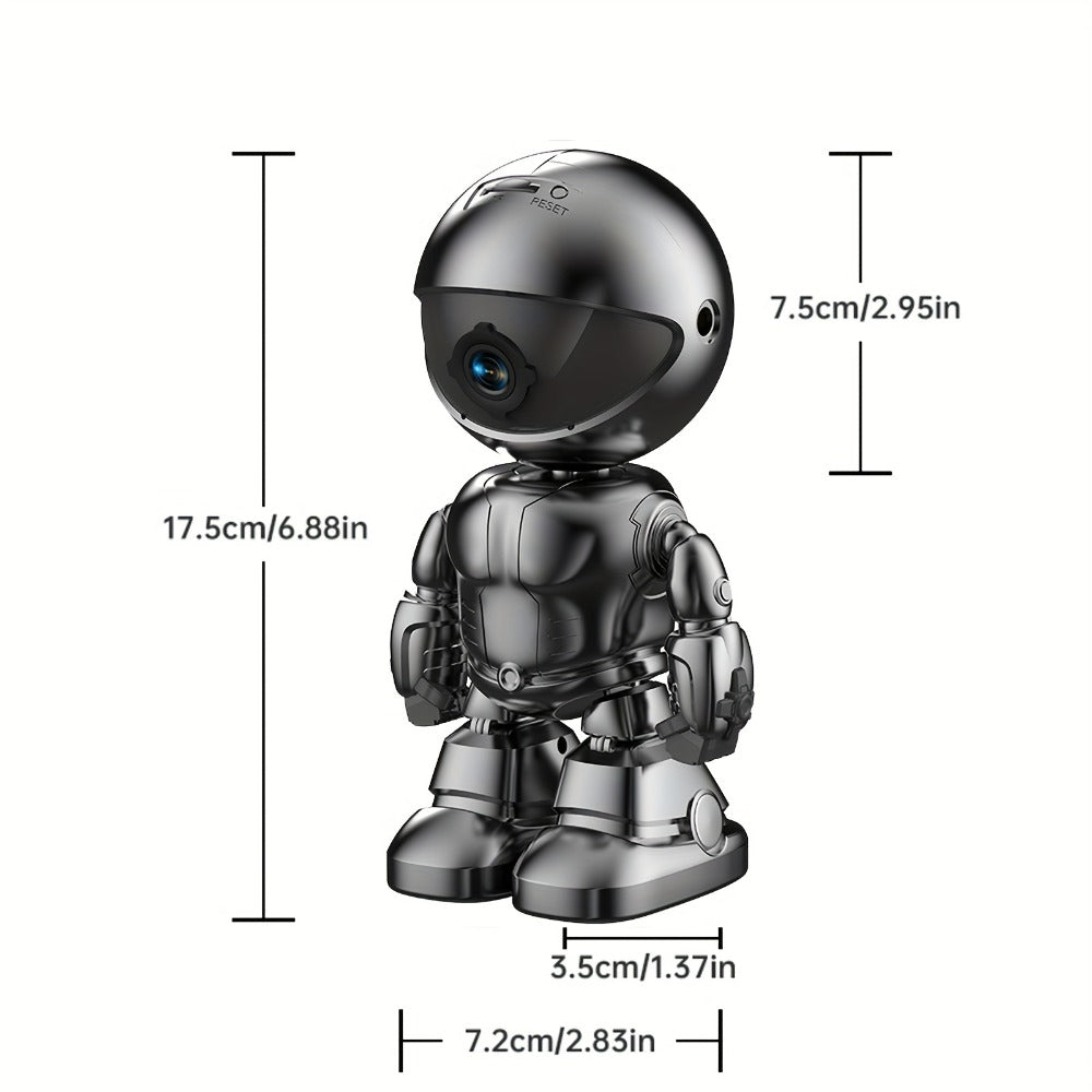 Security Camera 3MP Robot-Style Indoor Model with 360 Pan-Tilt, Auto Motion Tracking and Two-Way Audio
