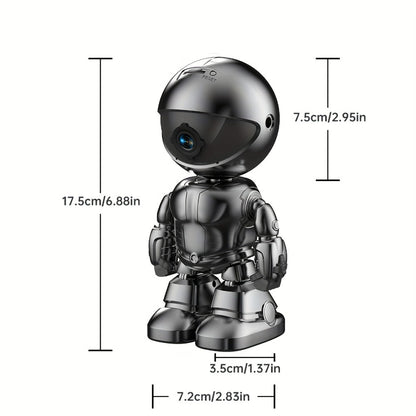 Security Camera 3MP Robot-Style Indoor Model with 360 Pan-Tilt, Auto Motion Tracking and Two-Way Audio