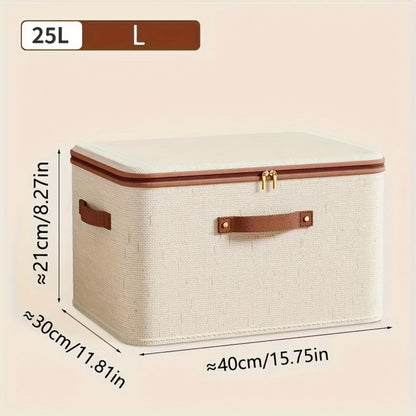 Foldable Storage Bins with Lids 2 Pack - Large Capacity Collapsible Storage Boxes Organizer for Clothes, Blankets, Books, Toys, Under Bed Storage, Closet Shelf