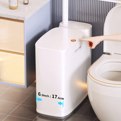 7.7L Bathroom Waste Bin and Disposable Toilet Brush Station with 12 or 72 Replacement Heads