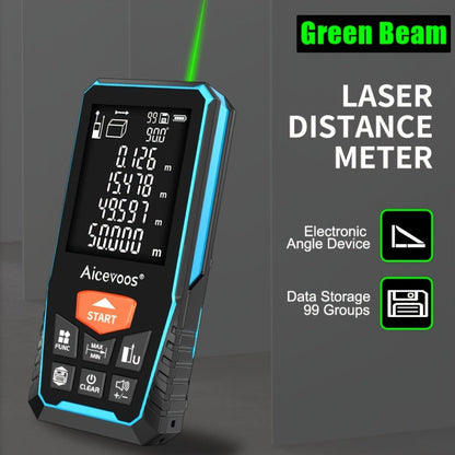 Laser Distance Meter Green Beam Digital Rangefinder 50M 70M 100M 120M Laser Tape Measure with LCD Display for Construction Surveying Indoor Outdoor Measuring