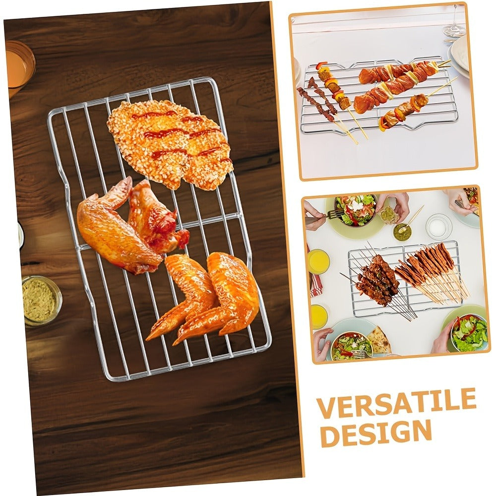 Two-Piece Carbon Steel Cooling Rack Set in Two Sizes for Cookies, Cakes, Roasting and Grilling