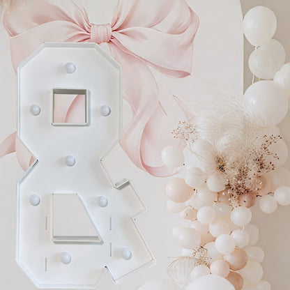 Marquee Letter Lights White LED - 3FT Light Up Letters A-Z for Birthday, Anniversary, Wedding & Party Decor