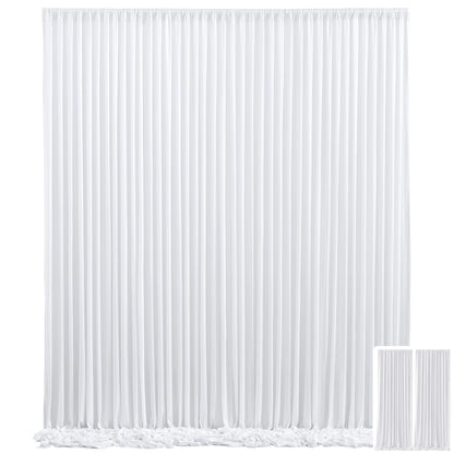 Two-Panel 10 x 10 ft Backdrop Curtain Set with Pole Pockets and 16 Color Options for Events