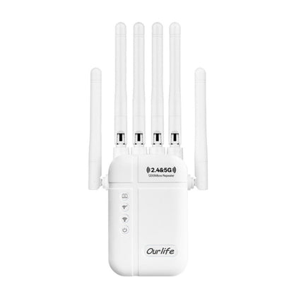 WiFi Range Extender Ourlife 1300Mbps Dual-Band 2.4/5GHz with Six Antennas and Five Color Configurations