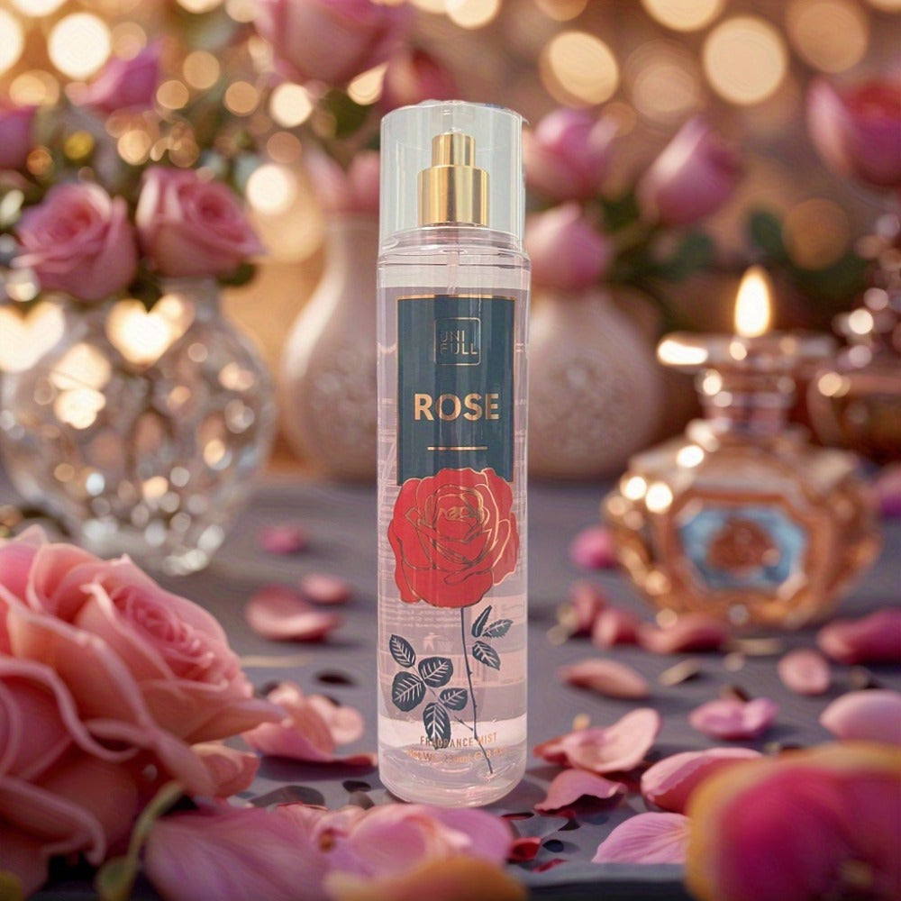 Body Mist Perfume Spray 8oz – 12 Scents Floral Hair & Body Fragrance for Women, Rose, Cherry Blossom, Beach, Long-Lasting Light Scent, Unisex Daily Wear Gift