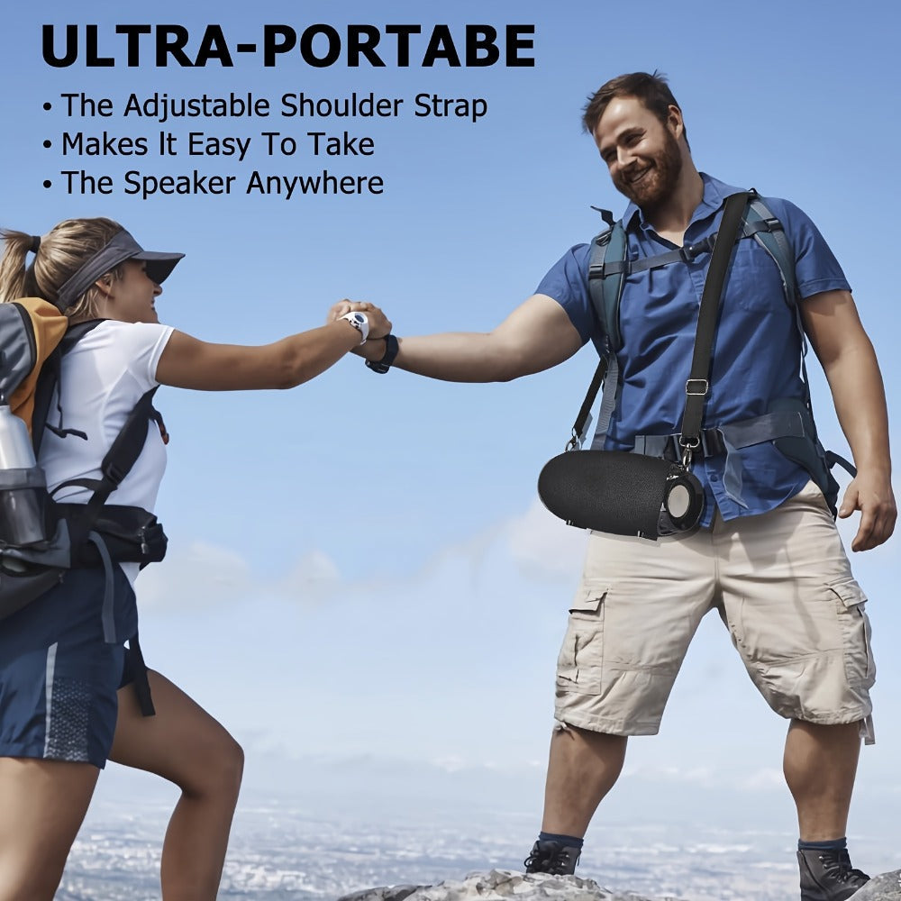 Portable Outdoor Bluetooth Speaker Wireless Stereo with 10-Hour Playtime, Loud Bass, Surround Sound for Parties, Travel, Camping & Beach — Waterproof Design for Indoor & Outdoor Use