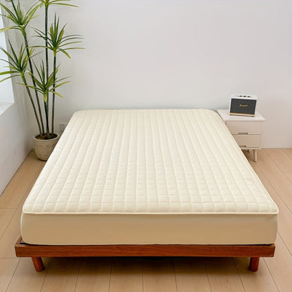 Channel-Quilted Fitted Mattress Protector in Six Colors and Full, Queen or King Size Options