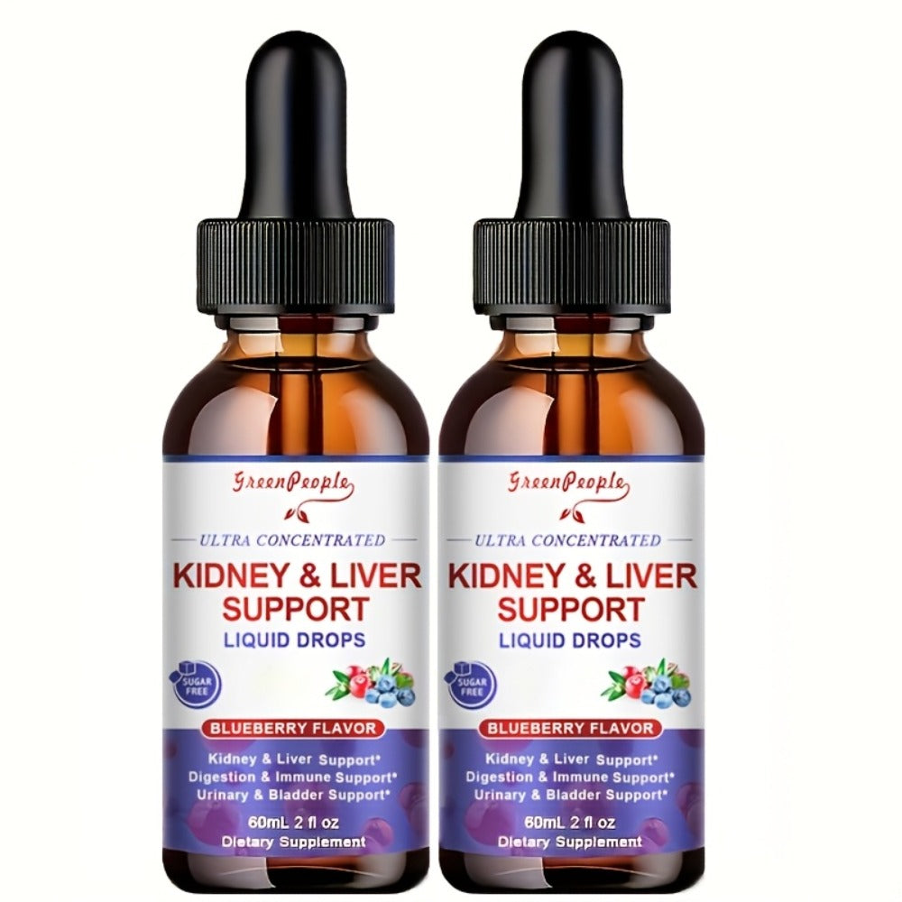 Milk Thistle Liver & Kidney Support Liquid Supplement 27-in-1 Vegan Herbal Formula — Alcohol-Free Fast-Absorbing Detox | Liver Enzyme Balance Kidney Filtration Urinary Wellness | 60ml or 120ml
