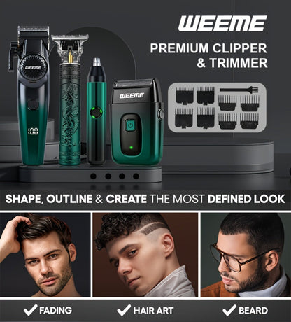 Men's Electric Grooming Kit 4-in-1 — Hair Clipper, Beard Trimmer, Electric Shaver & Nose Hair Trimmer Set, Gradient Design, 2-Piece & 4-Piece Options, Perfect Gift for Husband Dad Boyfriend