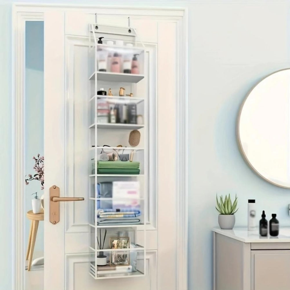 Hanging Storage Organizer 4 or 6-Layer Foldable Non-Woven Bag in Gray or Neutral Color Options