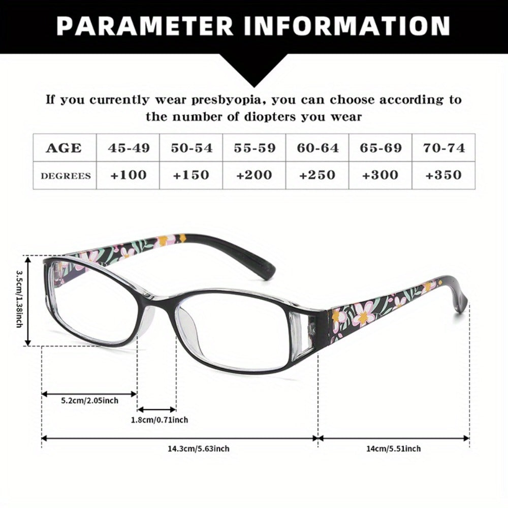 Reading Glasses – Ten-Pair Classic Rectangular Reader Bulk Set with Seven Strength Options