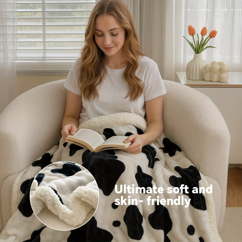 400-450 GSM Flannel Blanket with Plush-Look Lining, 16 Pattern Choices and Four Size Labels