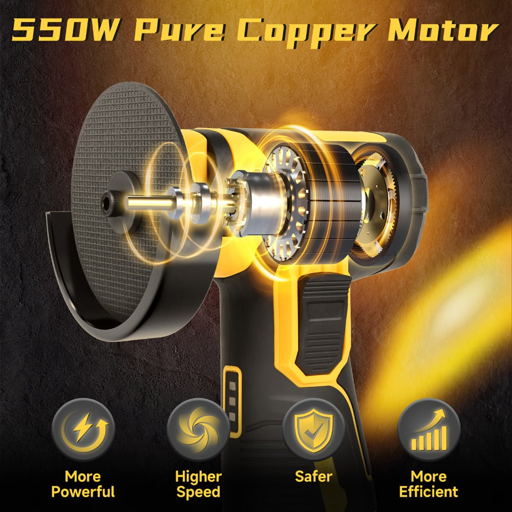 Power Tools DODOWIN 12V Mini Cordless Angle Grinder with 19,500 and 5,000 RPM Modes and Battery Options
