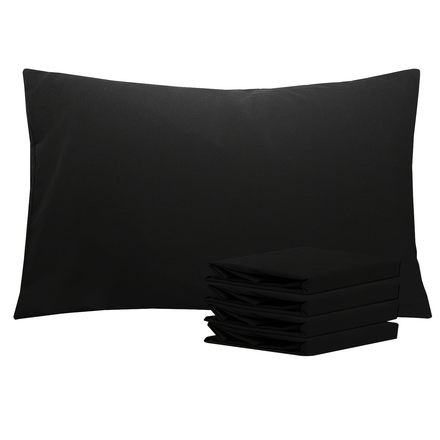 Four-Pack Queen Pillowcase Set in 32 Solid Colors with 20 x 30-Inch Size and Envelope Closure