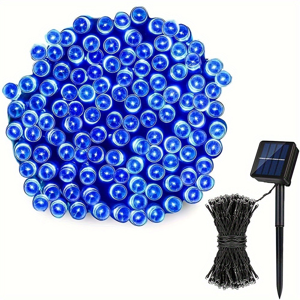 String Lights, IP65 Solar Fairy Lights with Eight Modes, 100- or 200-LED Pack Options and Seven Colors