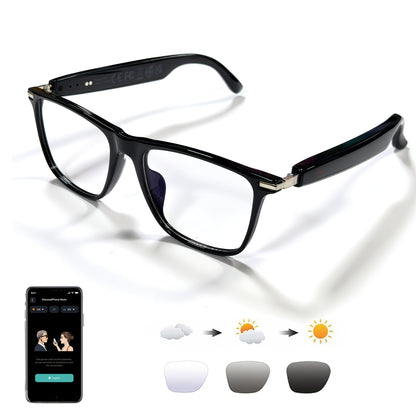 Smart Glasses 160-Language Translation Eyewear with Bluetooth 5.3 Open-Ear Audio and 18 Frame Options