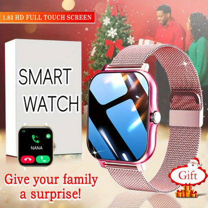 Smartwatch Gift with Metal Strap, Wireless Calling, Music Player and App Alerts in Four Colors