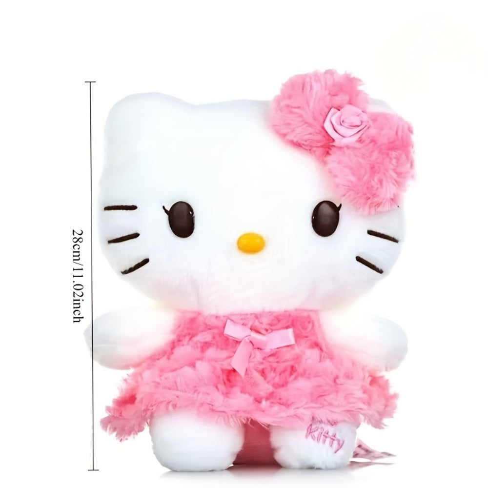 Hello Kitty Plush Toy 10 Inch Sanrio Kawaii Pink Rose Dress Stuffed Animal – Soft Cute Doll Gift for Girls, Kids & Teens, Birthday Christmas Valentine's Day