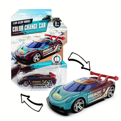 6-Pack Color Changing Die-Cast Toy Cars for Kids – Temperature Sensitive Alloy Vehicles That Change Color in Water, Assorted Styles, Gift for Boys Girls Ages 3-6