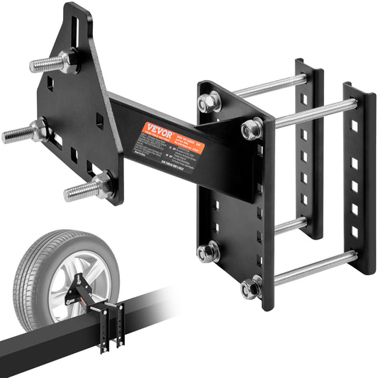 Trailer Spare Tire Carrier Mount 160 LBS - Steel Universal Spare Tire Holder for Utility Marine Trailer, Fits 4 5 6 8 Lug Wheels, No-Drill Install, Galvanized Hardware Included