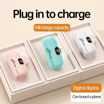 Winsway 5000mAh Mini Portable Charger Type-C Metal Plug with LED LCD Display – Fast Charging Pocket Battery Pack for iPhone 17 16 15 Pro Max iPad Pro Android Samsung, Compact Travel Gift
