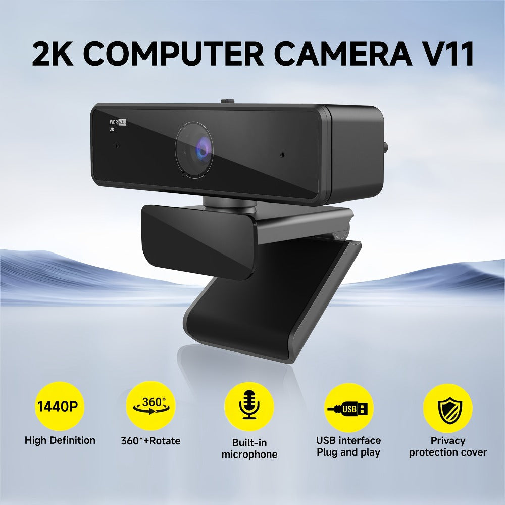 4K Webcam AI Auto Framing True Autofocus with Dual Noise Canceling Mics & 90° FOV – NUROUM V11/V15/V32 Plug and Play USB Camera for Zoom Meetings, Gaming & Home Office, 1080P/2K/4K