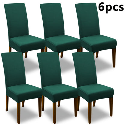 Chair Cover Set of 4 or 6 Stretch Jacquard Dining Slipcovers in Nine Available Color Choices