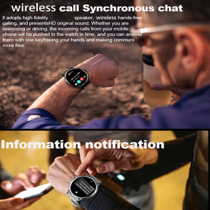 Smart Watch 1.85-Inch Round Display with 710mAh Battery, Wireless Calling and Silver or Black Band