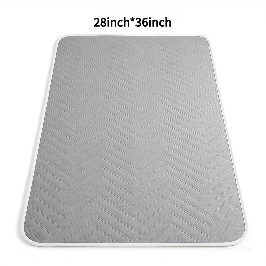 Gray Flat Mattress Protector Pad in Twin, Full, Queen or King Dimension-Labeled Checkout Options