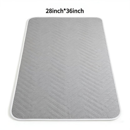 Gray Flat Mattress Protector Pad in Twin, Full, Queen or King Dimension-Labeled Checkout Options