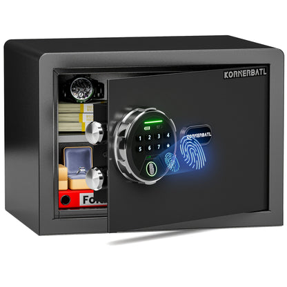 Fingerprint Safe Box with Password and Key Lock 0.3 0.8 1.13 1.71 Cu Ft Home Security Safe for Money Documents Passports Jewelry Bedroom Office Bedside Electronic Combination Lock Steel Safe