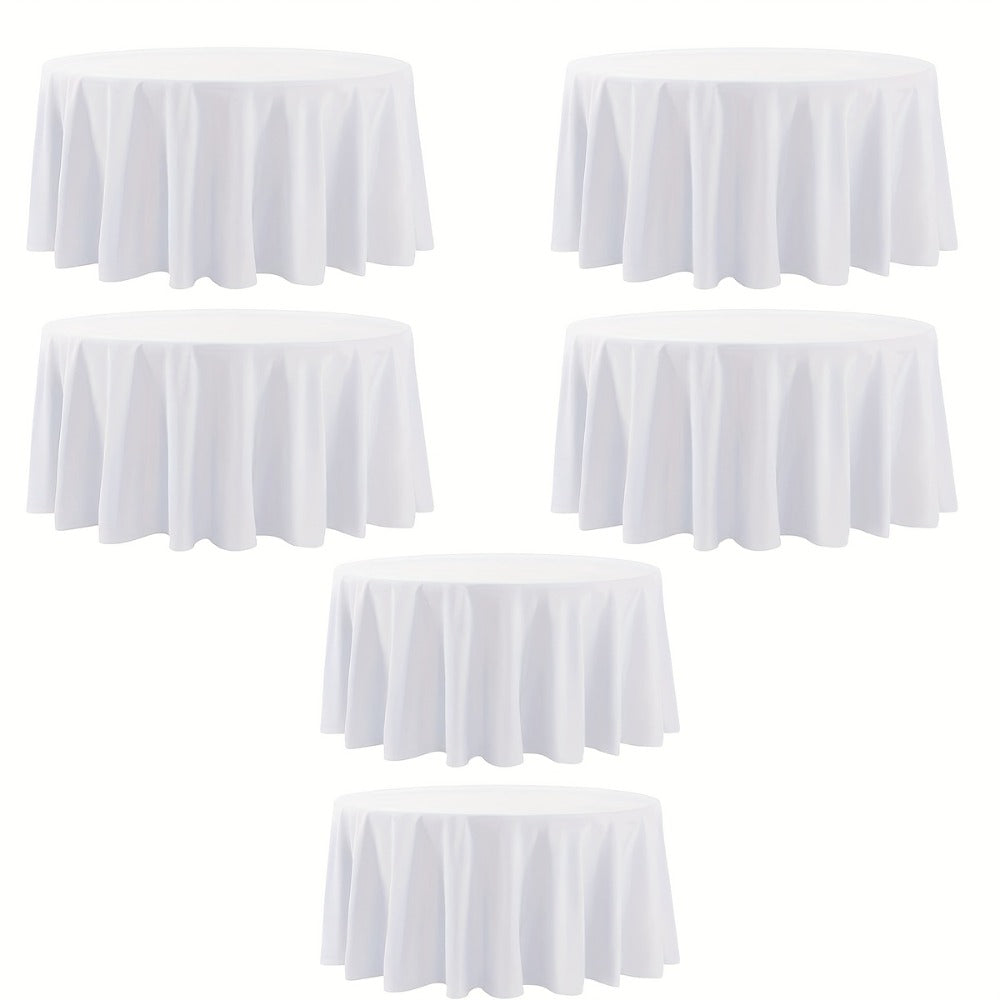 120-Inch Round Tablecloth Multipacks in Black or White with Six-, Twelve- or Eighteen-Piece Options