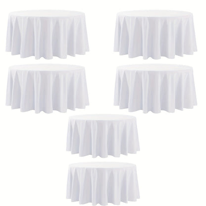 120-Inch Round Tablecloth Multipacks in Black or White with Six-, Twelve- or Eighteen-Piece Options