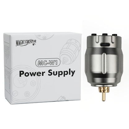 MC-W1 Rechargeable RCA Tattoo Power Supply with LED Display in Golden, Black, Red or Silvery