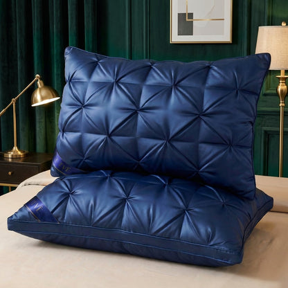 Two-Piece Bed Pillow Set in Six Colors and Queen or King Checkout Sizes for Bedroom Use for Home and Everyday Use