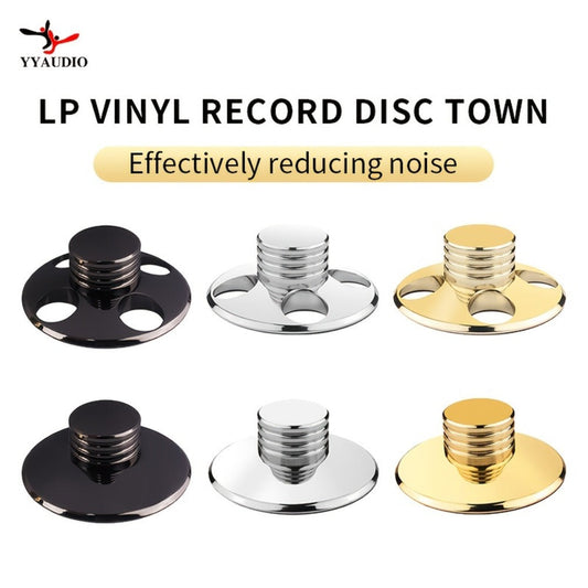 Vinyl Record Weight Stabilizer LP Clamp for Turntables | Metal Disc Stabilizer, Reduces Vibration & Noise, Polished Stainless Steel, Compatible with Most Turntable Models – YYAUDIO