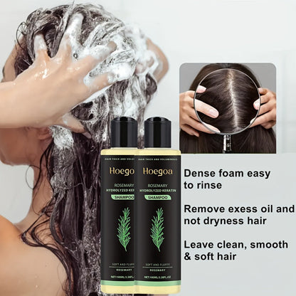 Rosemary Shampoo 2 Pack for Women & Men – Deep Cleansing Strengthening Hair Care with Rosemary Extract, Vitamin C, Vitamin E & Keratin, Moisturizing Frizz-Free Smooth Shiny Results All Hair Types