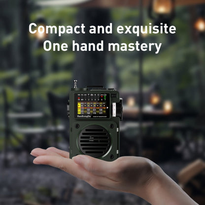 Shortwave Radio Bluetooth Speaker HRD-700 with FM MW SW WB NOAA Weather Alerts, MicroSD, ATS Presets, Rechargeable Retro Portable Radio for Camping Emergency Home Use