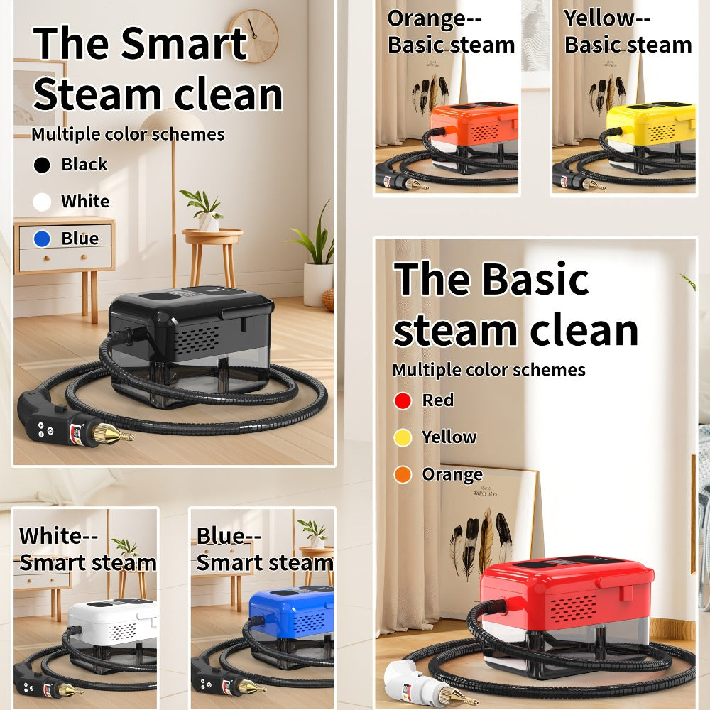Handheld Steam Cleaner 2500W High Pressure for Home Kitchen Grease Sofa Air Conditioner Washing Machine Floor Tile Bathroom