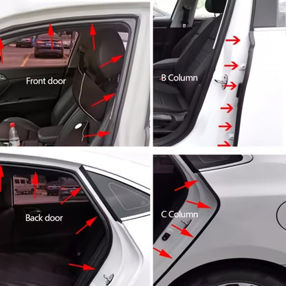 Car Door Seal Strip - 16.73ft Universal Self-Adhesive Rubber Weatherstrip for Noise Reduction & Sound Insulation, Fits Cars, Trucks, SUVs & RVs