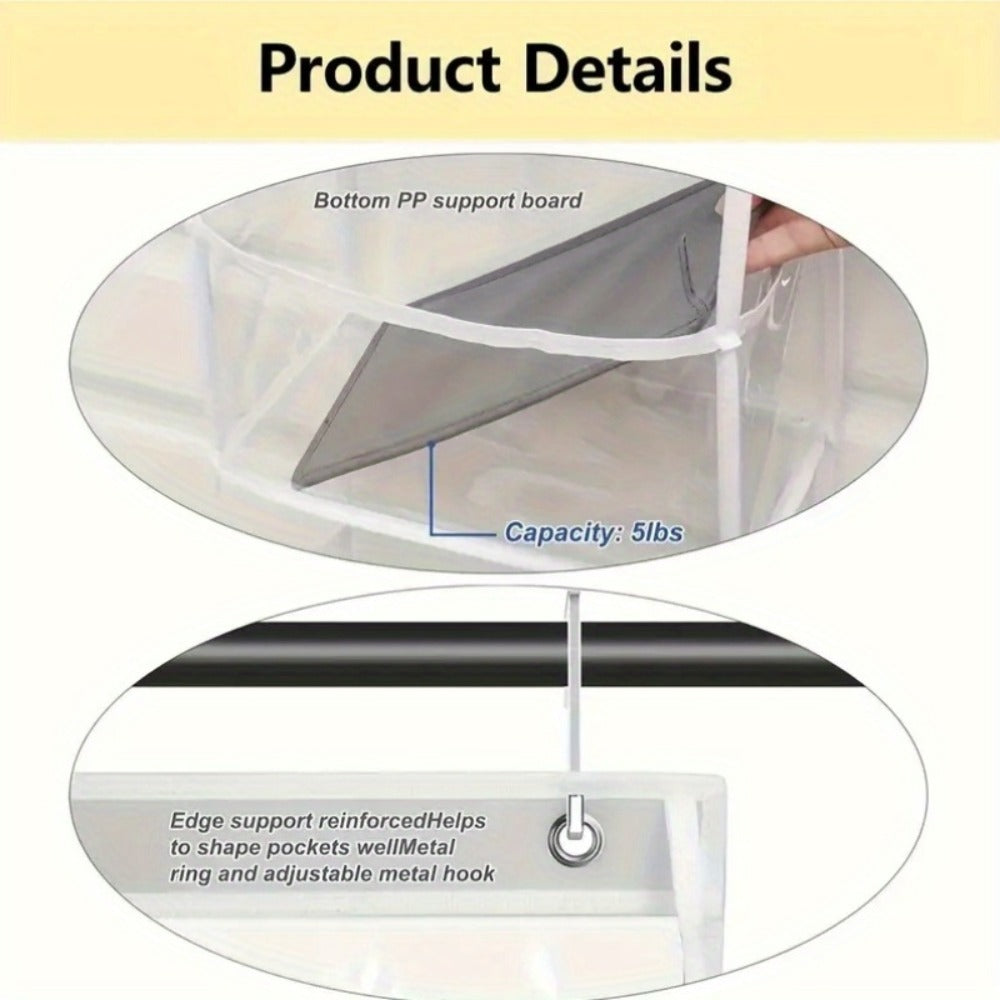 Hanging Storage Organizer 4 or 6-Layer Foldable Non-Woven Bag in Gray or Neutral Color Options