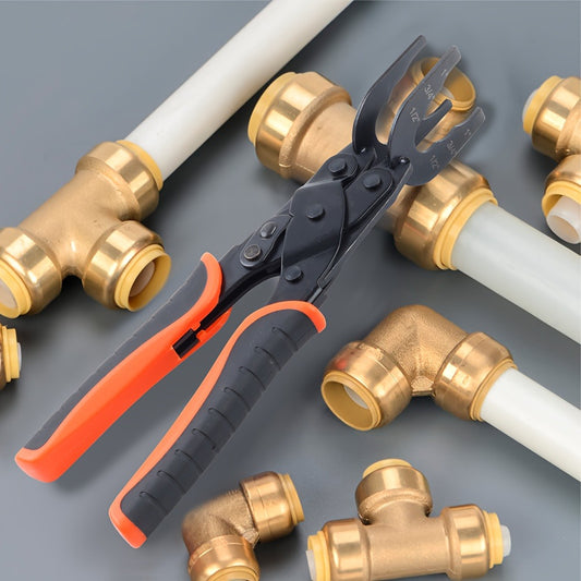 Push to Connect Pipe Disconnect Tool – Quick Release Disassembly Pliers for PEX PVC Copper Fittings 1/2” 3/4” 1” Carbon Steel Ergonomic Handle