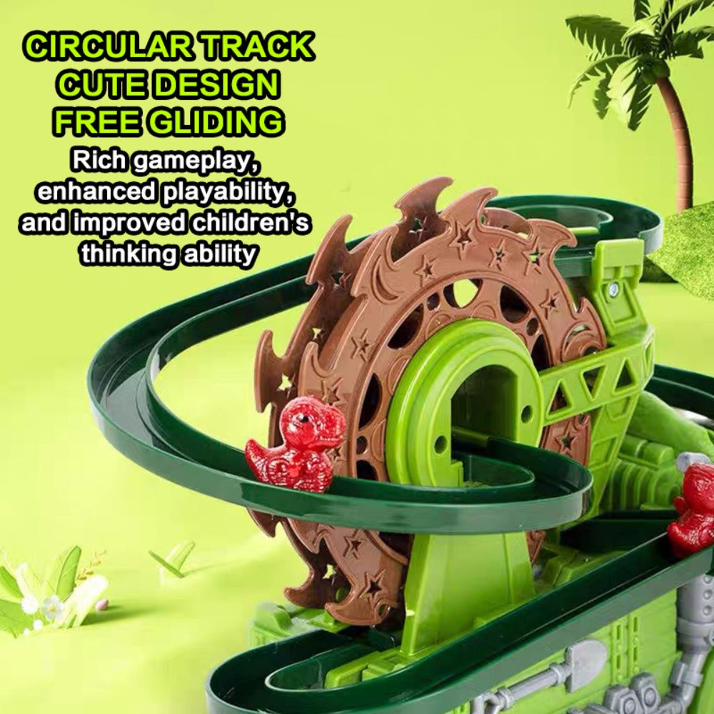 Toddler Dinosaur Track Set Orbital Triceratops Electric Stair Slide Roller Coaster Toy with Lights & Music | Sensory Learning Toy for Boys Ages 1 2 3 | Best Toddler Birthday Christmas Gift